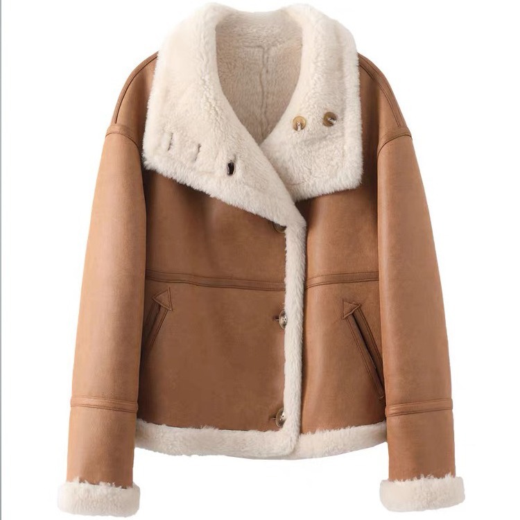 【新品】シェリエ pure lambs wool jacket coat sheller シェリエ pure lambs wool jacket coat