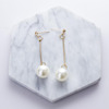 Accessory, long pendant from pearl, earrings, wholesale, Korean style