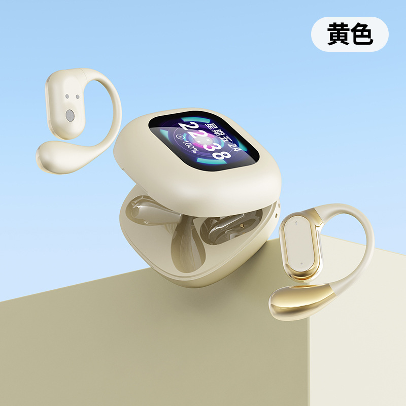 Cuatro fronteras touch LCD color auriculares Bluetooth Q18 llamadas de reducción de ruido ENC auriculares deportivos no en los oídos