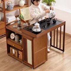 移动茶桌茶台小茶车阳台客厅家用全自动烧水壶一体泡茶几茶具套装