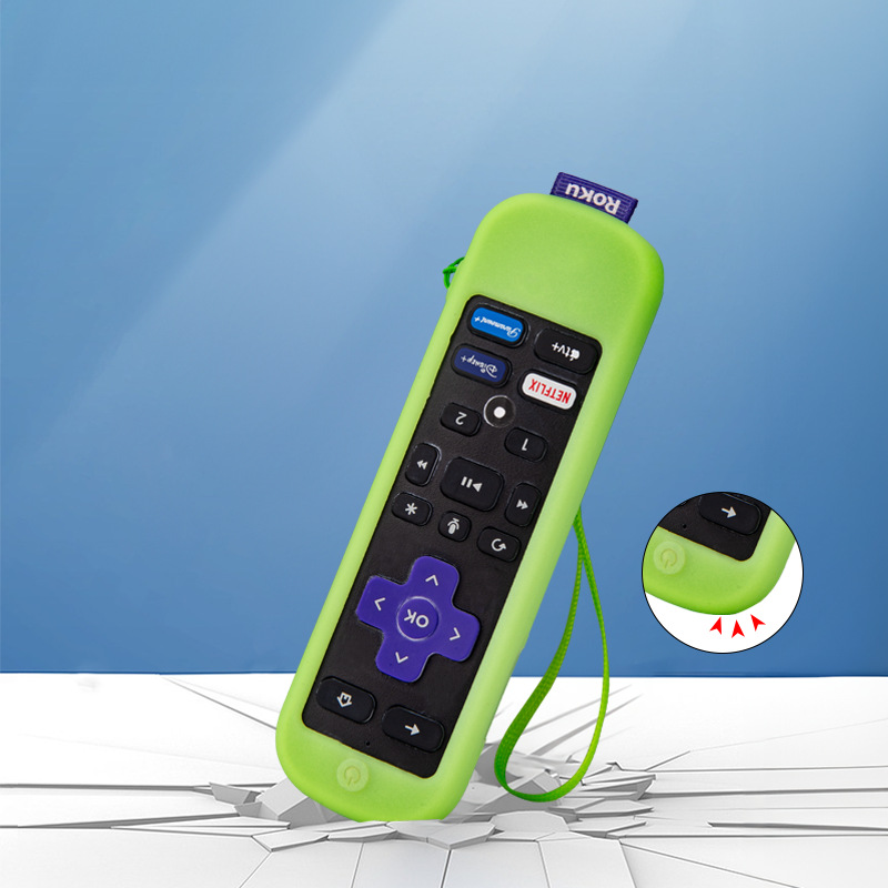 Aplicable a TCL Roku Voice Remote Pro auriculares resistentes a caídas TV Control remoto cubierta protectora de silicona