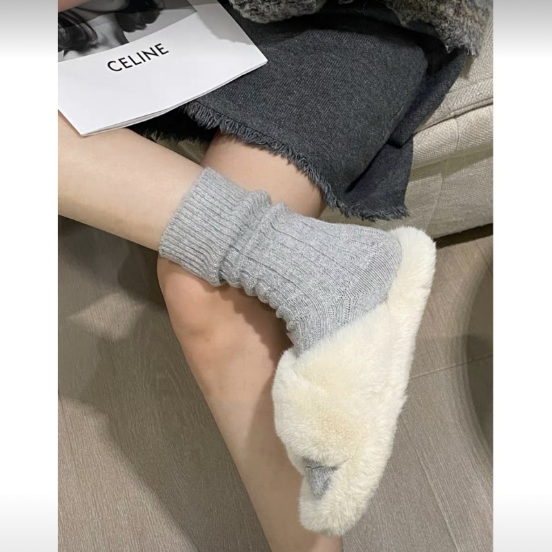 Unisex Simple Style Solid Color Cotton Crew Socks A Pair display picture 5