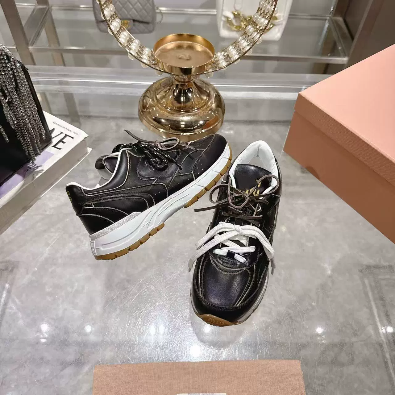 Высокая версия 2025 Miujia новые кроссовки в американском стиле «dad shoes», ретро спортивные повседневные, европейская версия, универсальные dad shoes
