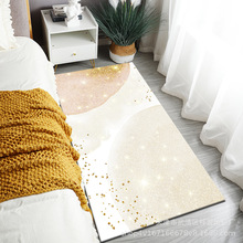 现货 田园ins风地毯少女梦境卧室床边毯 阳台飘窗垫 金色水彩系列
