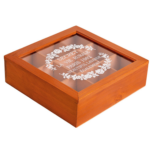 Zakka Retro Lided Wooden Box General Merchandise Dustproof Storage Box Action Figure Jewelry Display Cabinet Cosmetics Divided Trays