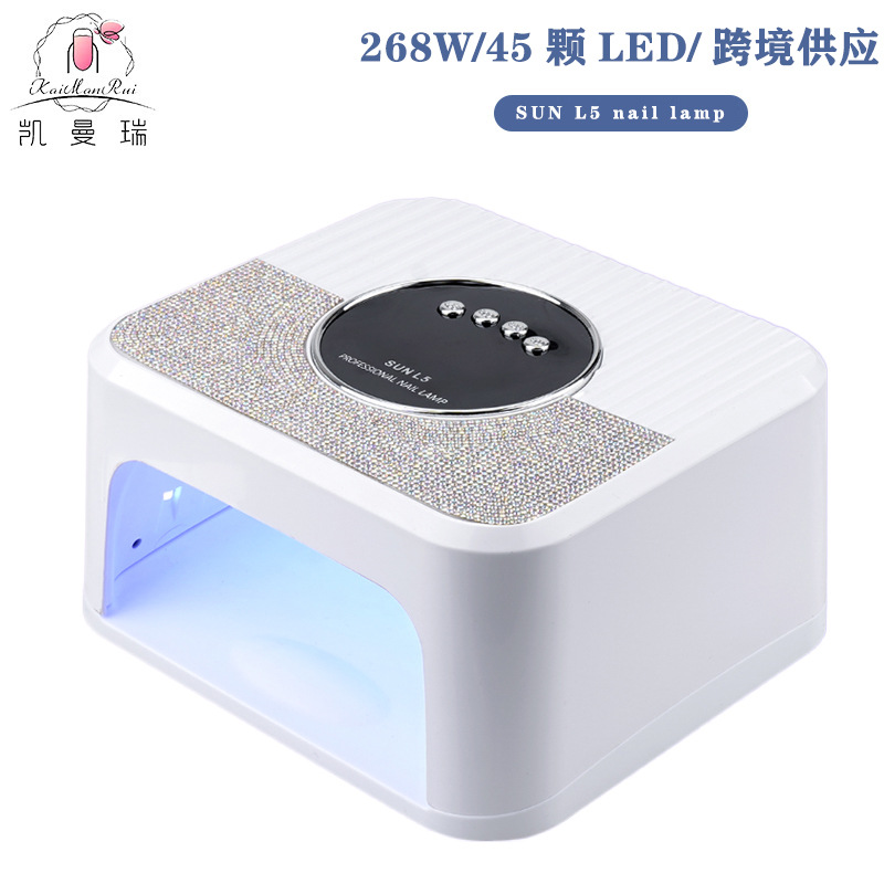 Lámpara de manicuras transfronteriza de alta capacidad 268W de alta potencia de dos manos de manicuras de uñas de secado rápido pegamento de manicuras de luz de terapia de la tienda de manicuras
