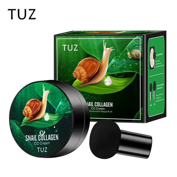 Tuz Snail Collagen Cc Cream Mushroom Head Snail Cushion Foundation Concealer Foreign Trade English 0214