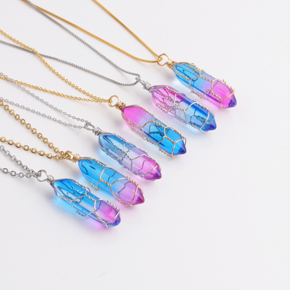 Korean Fashion Multicolor Crystal Pendant Necklacepicture35