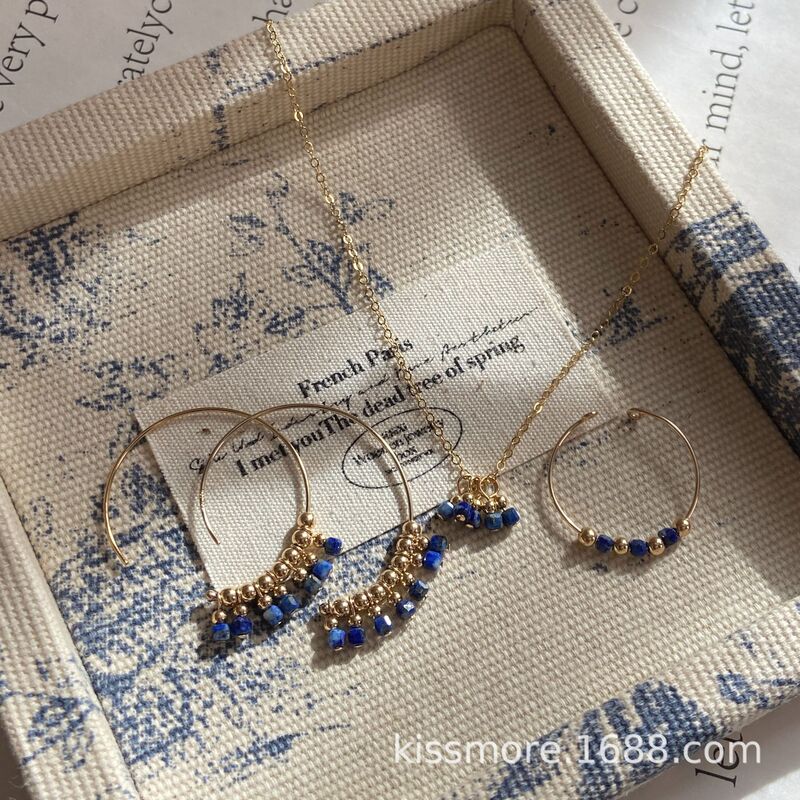 Chen Mo designer retro atmosphere Sapphire handmade tassel cross-border European and American ethnic style necklace necklace for women