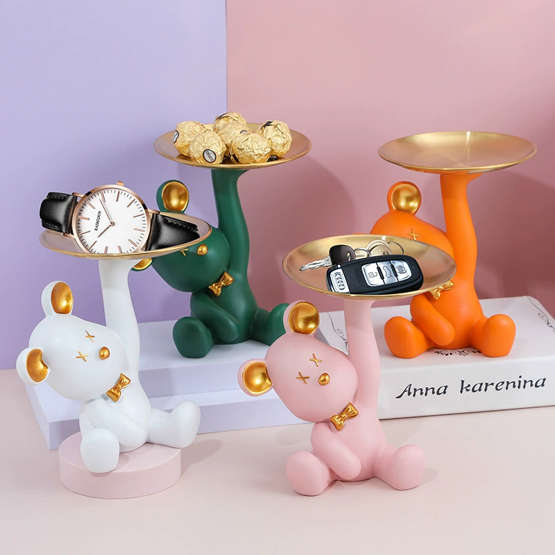 Свет роскошный интернет знаменитости жестокий медведь украшение интерьера Прихожая Гостиная ключ хранение ключей настольное украшение