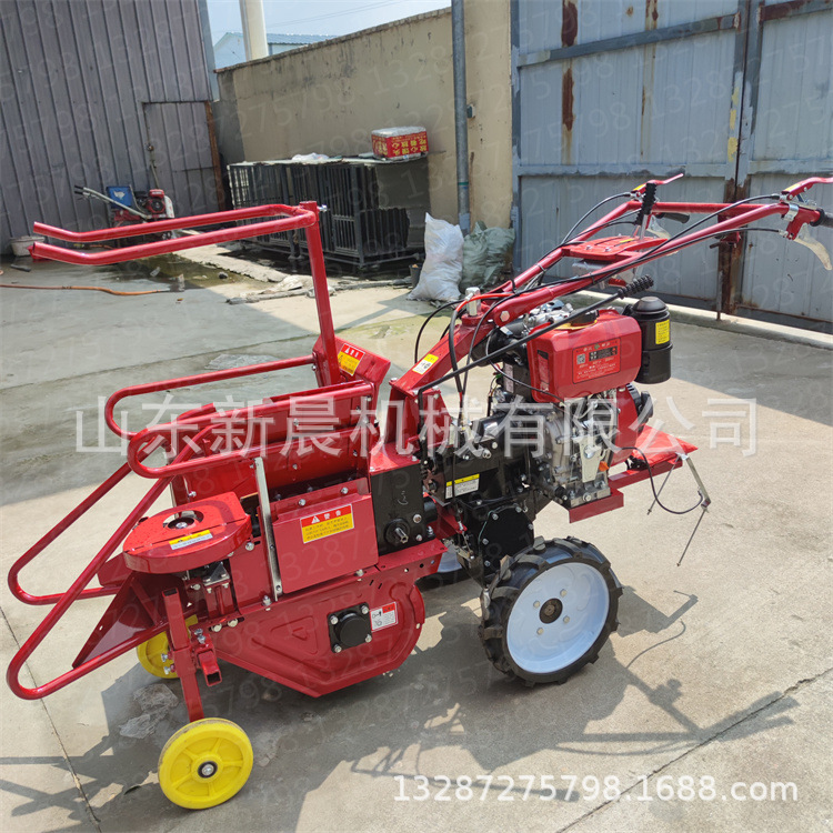 前置单行苞米收获机 柴油15马力玉米收割机玉米割台