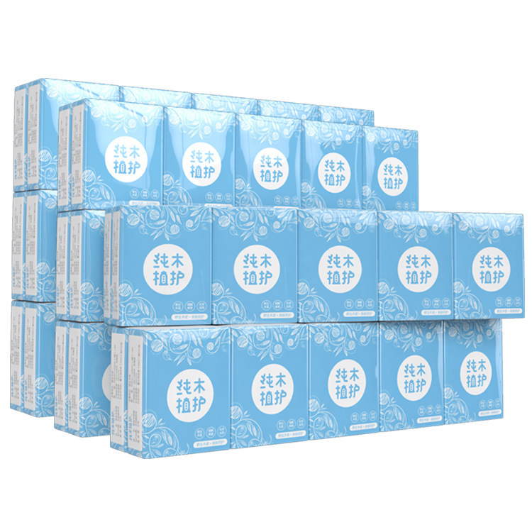 Plant-Based Handkerchief Tissues, 8 Packs of 80 Sheets, Portable Small Pack Tissues, Wholesale Household Economical Pack Napkins, One-Piece Dropshipping