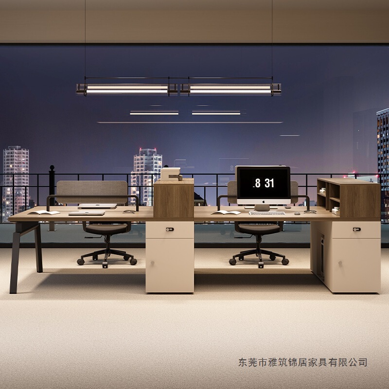 Shengli staff office desk and chair set, simple modern office desk, six-person workstation, financial staff desk