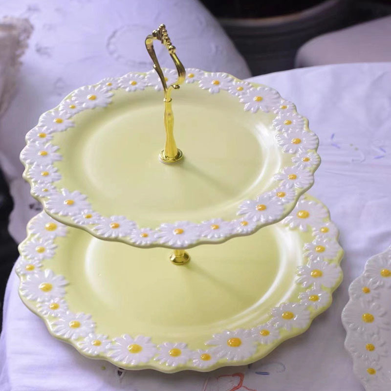 이중 꼬치, 노란색 데이지 꽃 (둥근 머리 꼬치 막대)