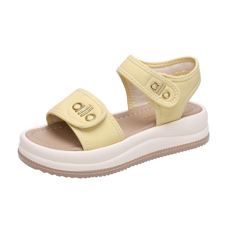 2026 nuevo estilo coreano de verano universal muffin con suela gruesa antideslizante casual de playa suave zapatos deportivos de arena