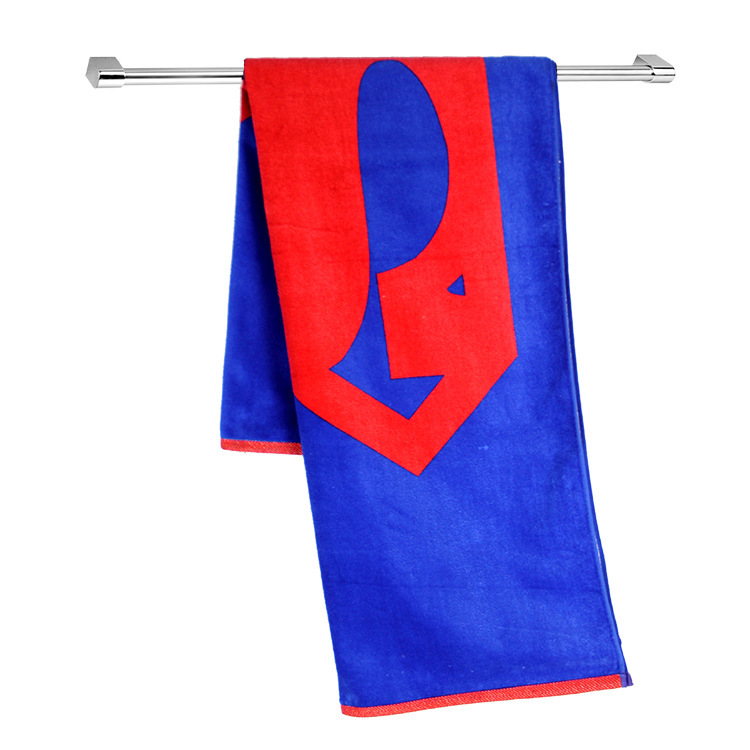 Pure Cotton Bath Towel, Factory Supplied with Pictures and Samples, Pure Cotton Beach Towel with Superman Logo Printed, Beach Towel Pure Cotton