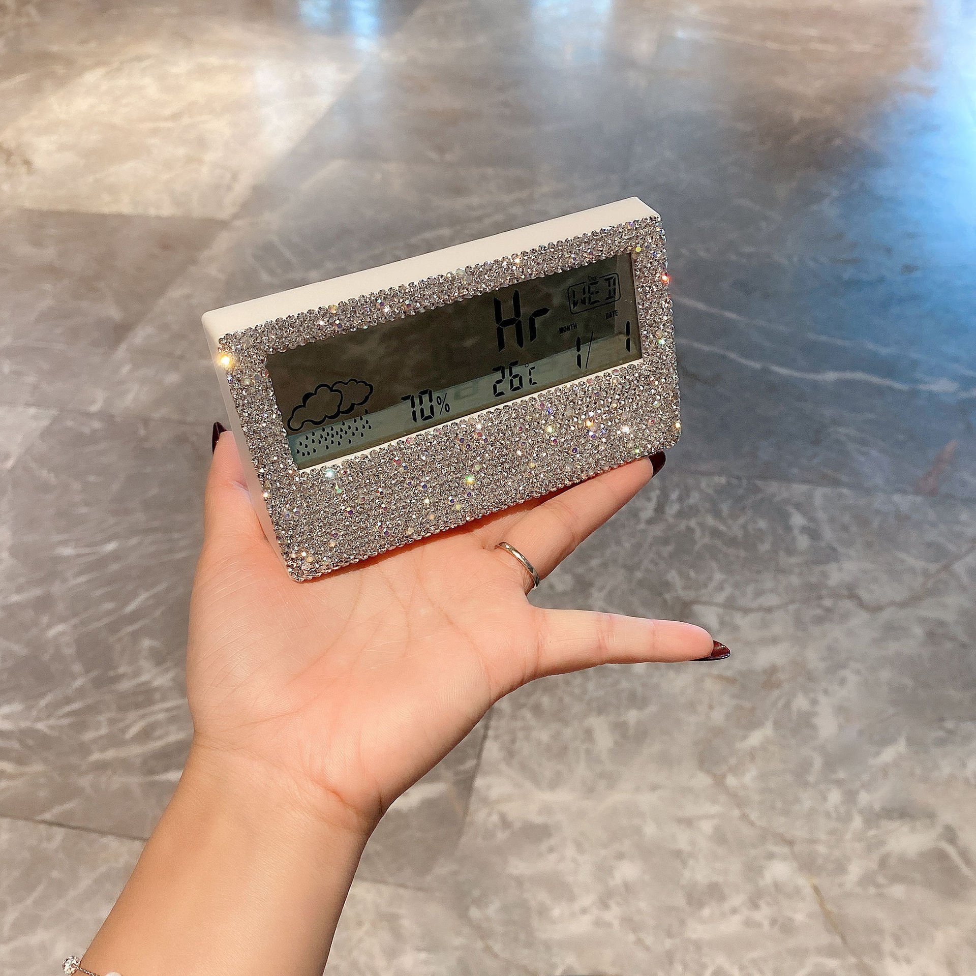 럭셔리 다이아몬드 스마트 투명 시계