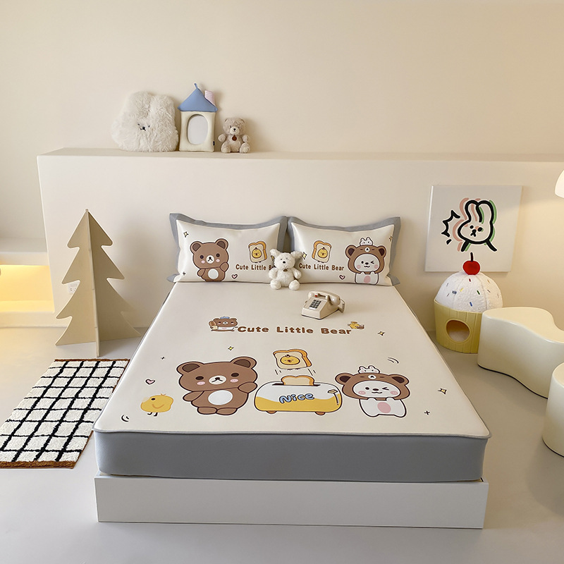 Class a Digital Printing 900D Cartoon Boy and Girl Bed Sheet Air-Conditioned Mat Foldableable Machine Washable Breathable Mat