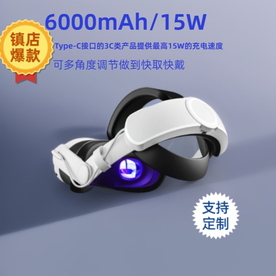 2024 Best Selling New Oculus Quest 3 VR Headwear 15W/6000mAh VR Accessories