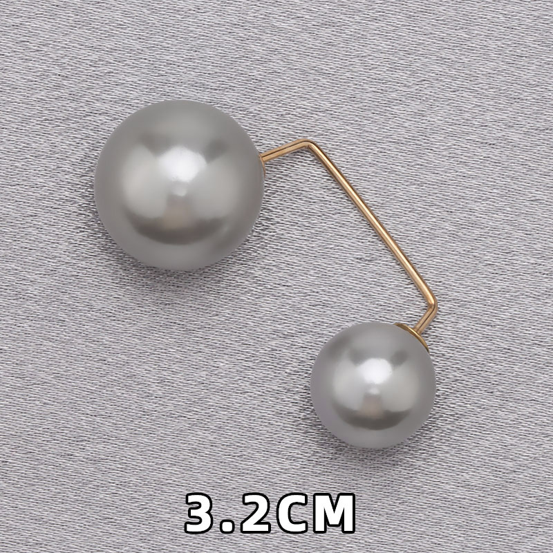 Camisas de perlas, broches de collar, suéter, vestido, cintura fija, broches decorativos simples