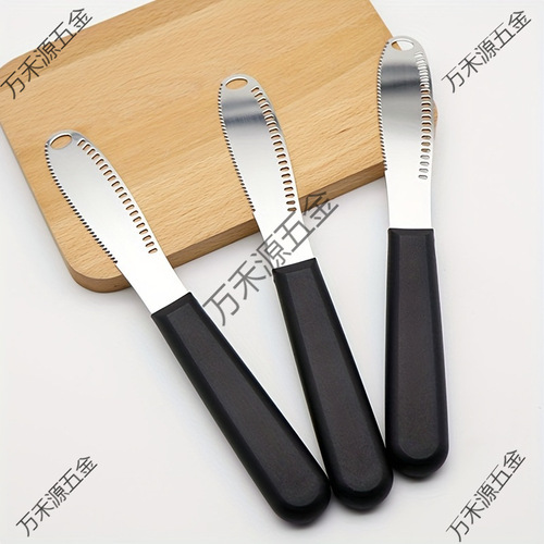 Stainless steel butter knife spreader for cheese, yogurt, bread, salad, jam, Western cuisine, butter, baking.