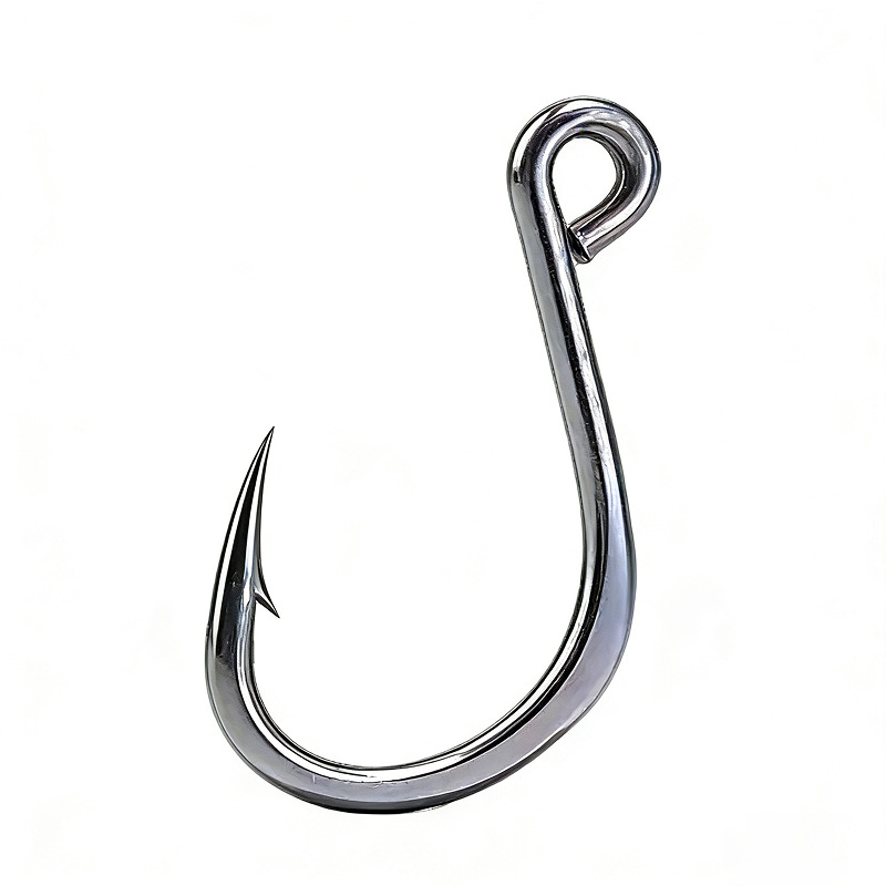 Jiaqing Road Ferro Single-hook a granel de pesca de mar con agujeros de ojo grande accesorios de pesca de pesca de pesca al por mayor