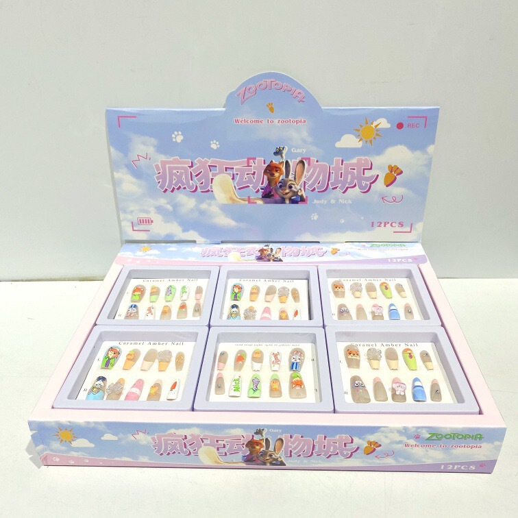 Zootopia Wearable Nails for Children, Nail Stickers for Girls, Nail Stickers for Girls, Medium-Length Nail Patches Zootopia Wearable Nails for Children, Nail Stickers for Girls, Nail Stickers for Girls, Medium-Length Nail Patches