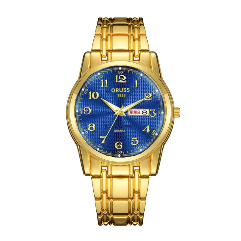 New Luminous Waterproof Men's Calendar Watch Fully Automatic Quartz Watch Trendy Student Digital Shading Cross-Border Hot Style
