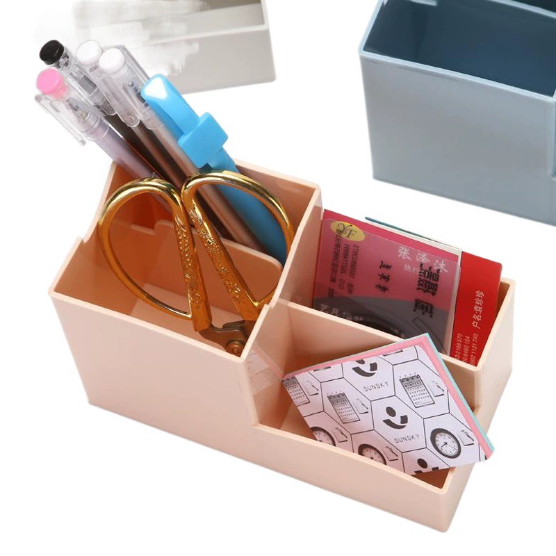 Печатный логотип Yiwu ручка большой емкости пылезащитный ведро in высокой стоимости хранения рабочего стола креативный держатель ручки