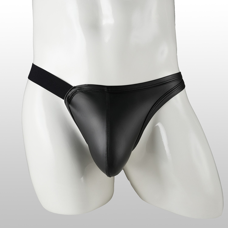 Men's Triangle Pure Cotton Breathable Thong Sexy Hollow 3D U-Convex Large Pouch T-Back European and American Foreign Trade Factory Wholesale