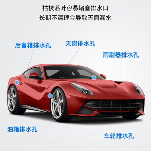 Car drain hole dredge, skylight pipe water cleaning brush, clogged dredge tool, refrigerator artifact