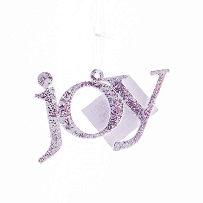 INS plástico personalizado oro rosa inglés celebración lema Navidad escena Pavo Real colgante mariposa libélula regalo al por mayor