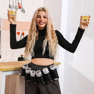 Cross-border in stock outdoor mountaineering beer belt portable drink party waist bag beer bottle storage waist bag