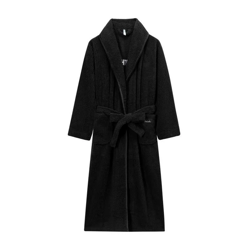 Демисезонный халат, коралловый бархат pijama, длинный зимний комплект, (Physicals), для любимого, увеличенная толщина