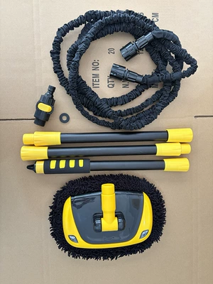 Car cleaning tools does not damage car paint, car - yellow-mop-with-connector-10m-water-hose-water-fed-mop