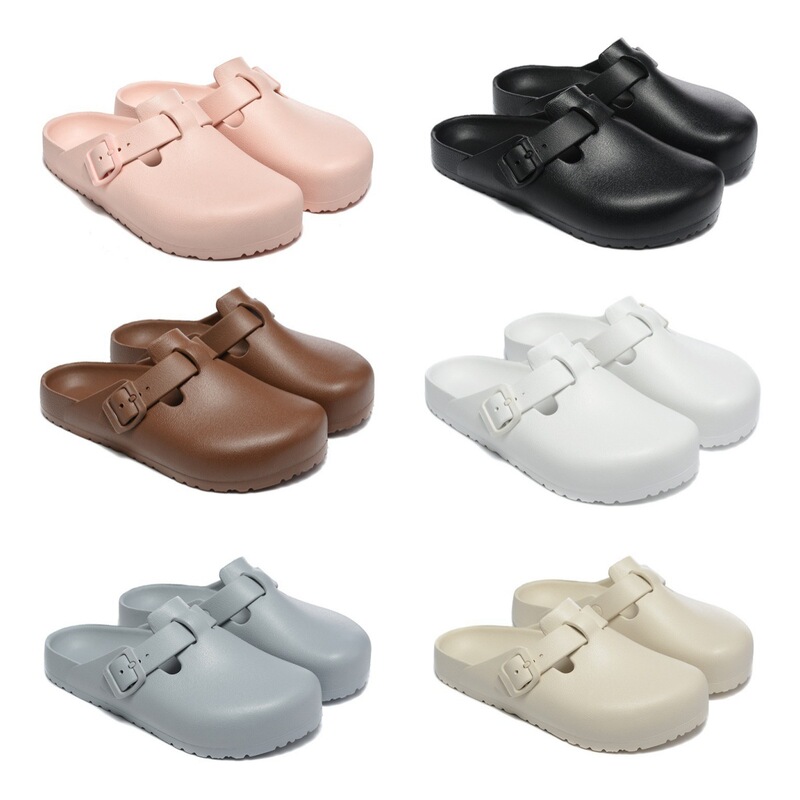 Cross-Border Foreign Trade - Eva Integrated Bk Birkenstock Shoes Boston Closed-Toe Half Slippers Birkenstock Unisex Beach Slip-On Sandals