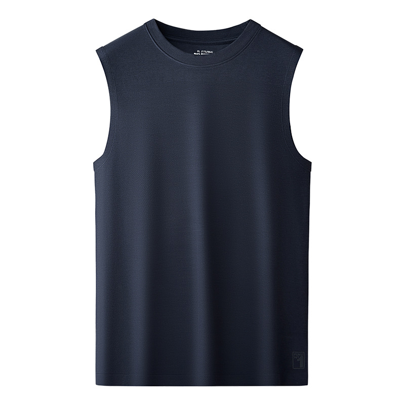 Primavera y verano nuevo estilo tridimensionales sarga jacquard capa de aire chaleco de fondo para hombre puede salir a deportes camiseta sin mangas antiarrugas