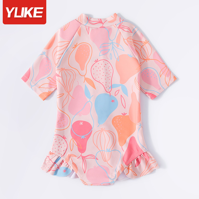 Children's 2026 Girls' Princess Baby One-Piece Sun-Protective Swimsuit New Style Toddler Skirt Quick-Dry Swimwear_voghion.com