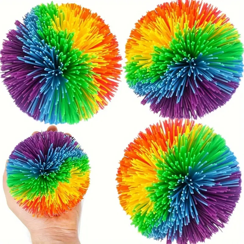 무지개색 실리콘 볼 직경 10CM 60g