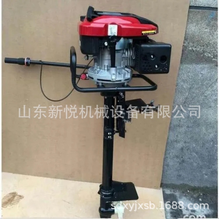 四冲程带档船外机 汽油冲锋舟推进器 小型船用挂桨机