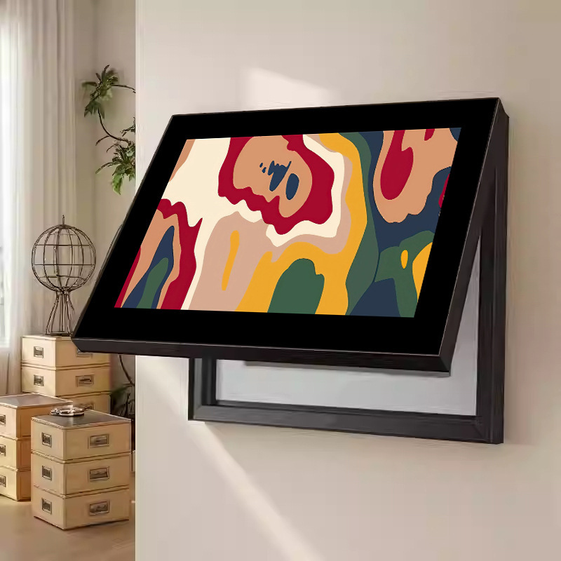 Vintage Style Mondrian Electric Meter Box Painting, Abstract Retro Art, Decorative Painting to Cover up Electrical Boxes, Hanging Painting Vintage Style Mondrian Electric Meter Box Painting, Abstract Retro Art, Decorative Painting to Cover up Electrical Boxes, Hanging Painting