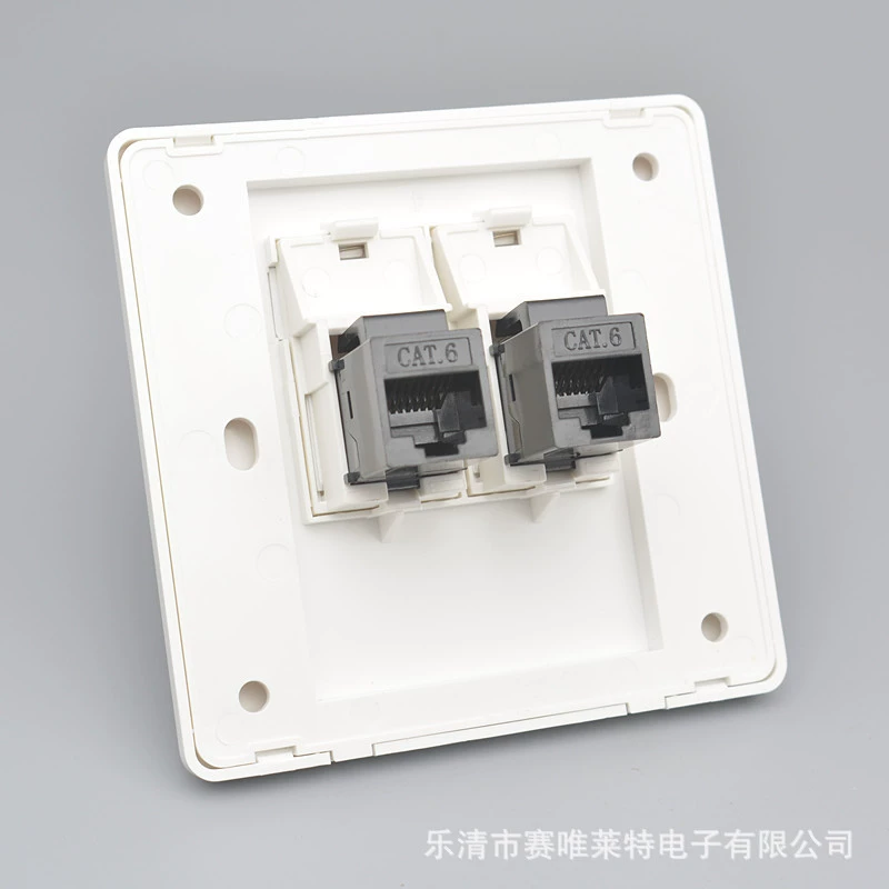 Тип 86 типы головы двойн-порта прям-через 6 гнезда компьютера 2 гигабит КАТ6 встроенный модуль сети кристаллический главный вставляемый