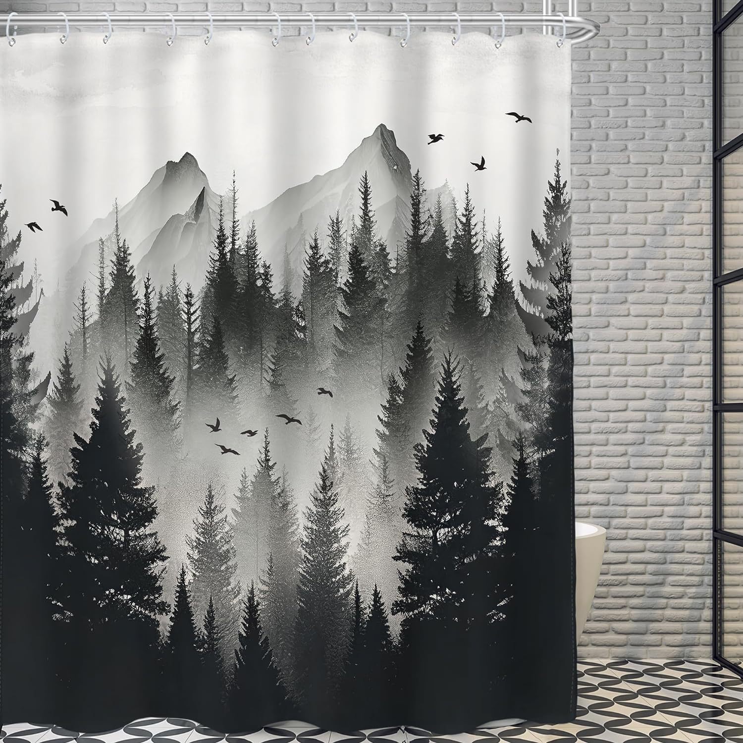 Waterproof curtain, 3D digital printing service, polyester
