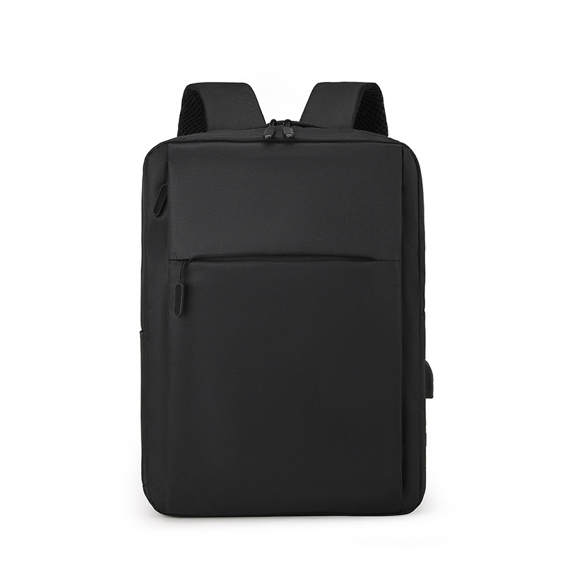 Cross-Border Business Men's and Women's Laptop Bags New Simple Solid Color Business Backpack College Students Casual Backpack