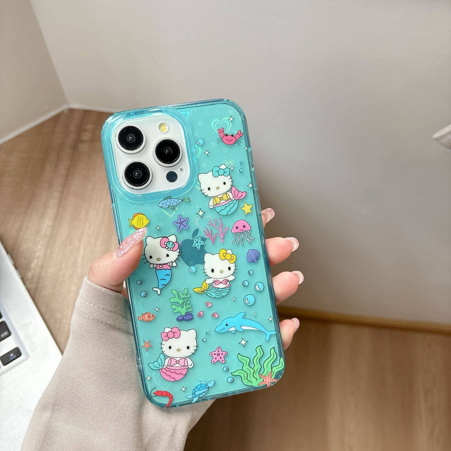 Verano fresco submarino linda sirena apple 16ProMax funda para teléfono móvil 15/14 nuevo 13 amor 15P