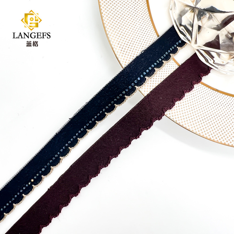 Manufacturer's New 1.6cm Single-Sided Wavy Side Micro-Elastic Elastic Band Lace DIY Decorative Clothing Accessories Lace