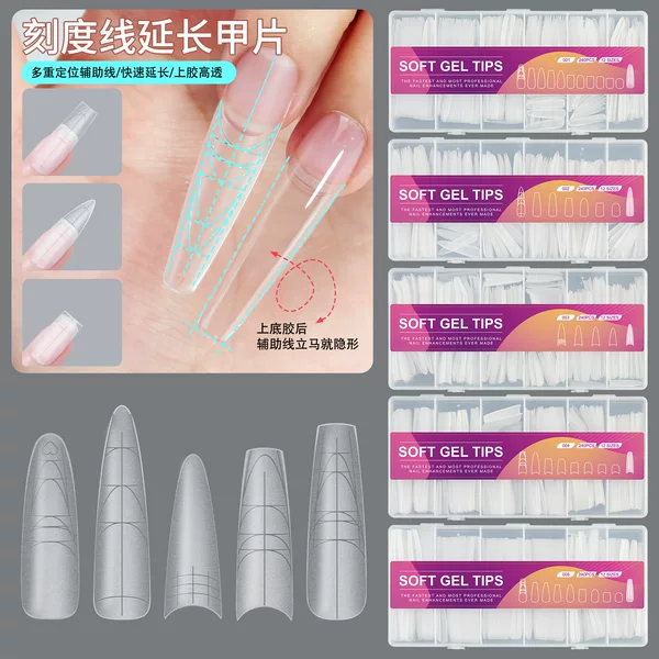 Cross-Border Scale Manicure Nails, Ultra-Thin, Traceless, No-Engraving Nail Extensions, Full-Stick and Half-Stick Special Nails