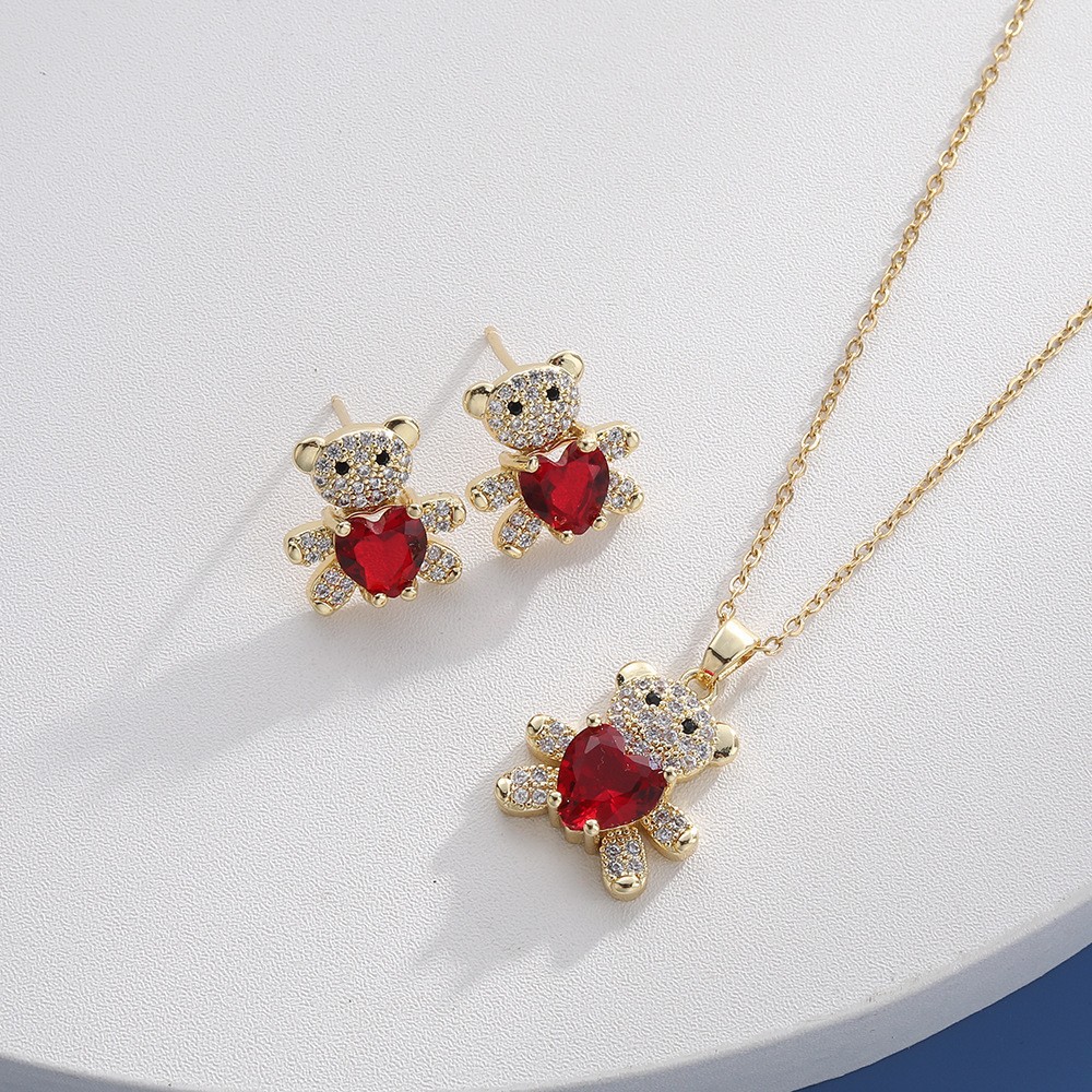 Set di collane di gioielli in vero oro K placcato in rame leggero e versatile alla moda OL di vendita calda_voghion.com