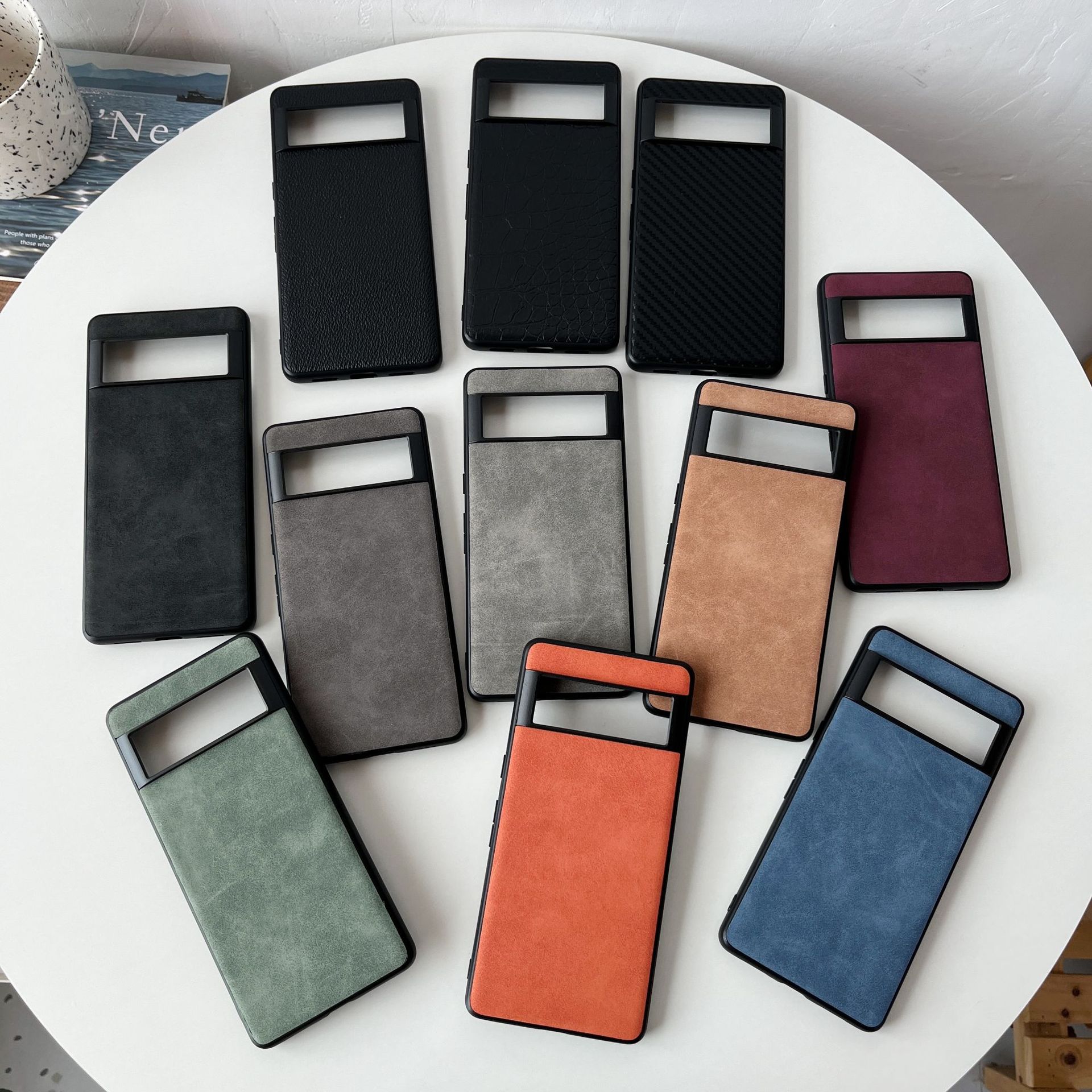Google, compatible solid color phone case, protective case, simple and elegant design, 8A