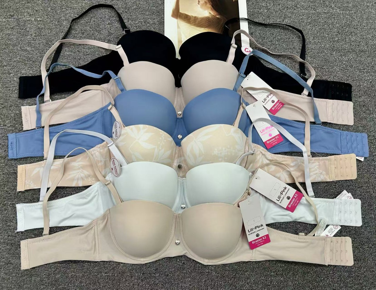 Bra de mujer de media taza elegante temperamento cómodo transpirable fabricantes de ropa interior fina en stock al por mayor